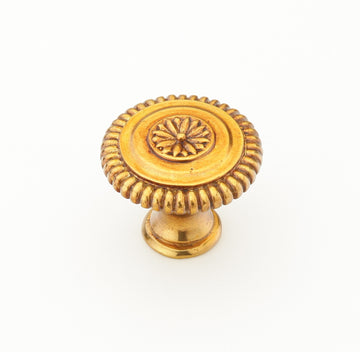 Schaub Sonata - Solid Brass Knob - 1-1/4" dia